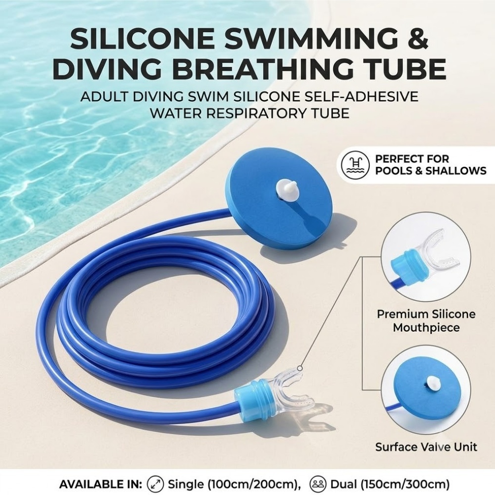 Aquatic Diving - Adult Diving Swim Silicone Water Respiratory